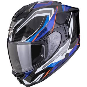 Casque intégral de moto Scorpion EXO-1500 Carbon Air Hydro noir-blanc-bleu