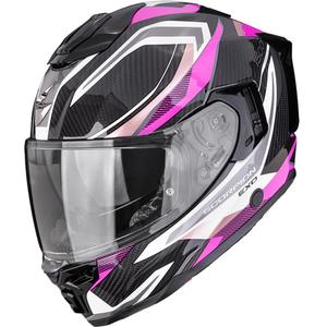 Casque intégral de moto Scorpion EXO-1500 Carbon Air Hydro noir-blanc-rose