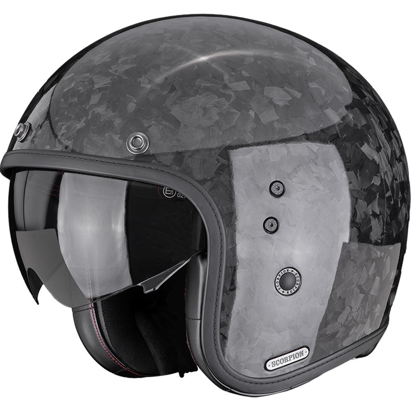 Casque de moto ouvert Scorpion Belfast II Carbon Onyx noir