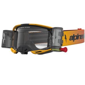 Lunettes de motocross Alpinestars Vision 8 Amber Roll-Off jaune-rouge-noir