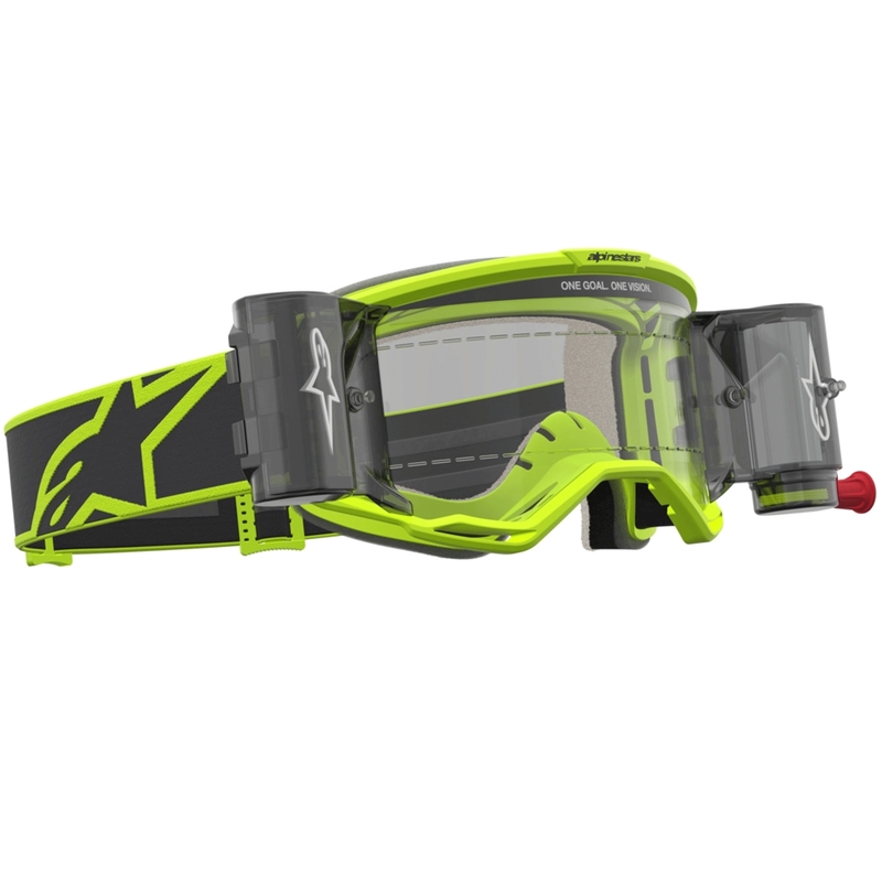 Lunettes de motocross Alpinestars Vision 5 Rora Roll-Off jaune fluo-noir