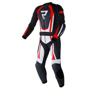 Combinaison de moto Rebelhorn Piston II PRO noir-blanc-rouge fluo soldes