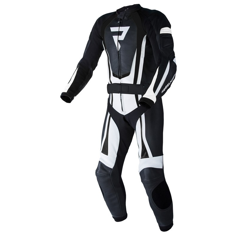 Combinaison de moto Rebelhorn Piston II PRO noir et blanc soldes