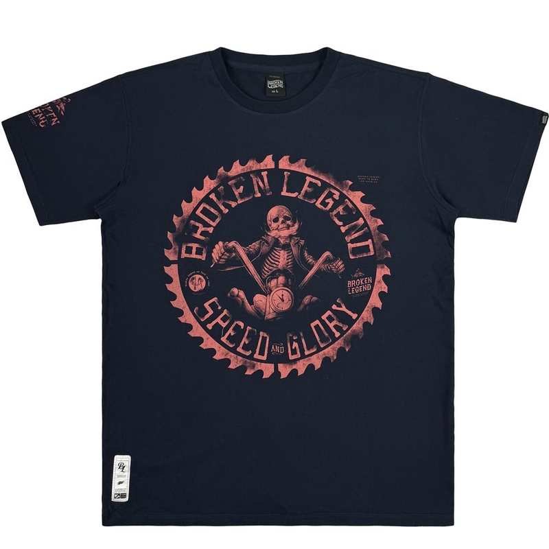 T-shirt Yakuza Premium Hellrider BL 303 bleu foncé