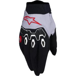 Gants de motocross Alpinestars Full Bore V2 lilas clair-noir-rouge