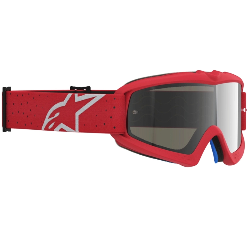Lunettes de motocross Alpinestars Vision Youth Vesta rouge fluo chromé pour enfants