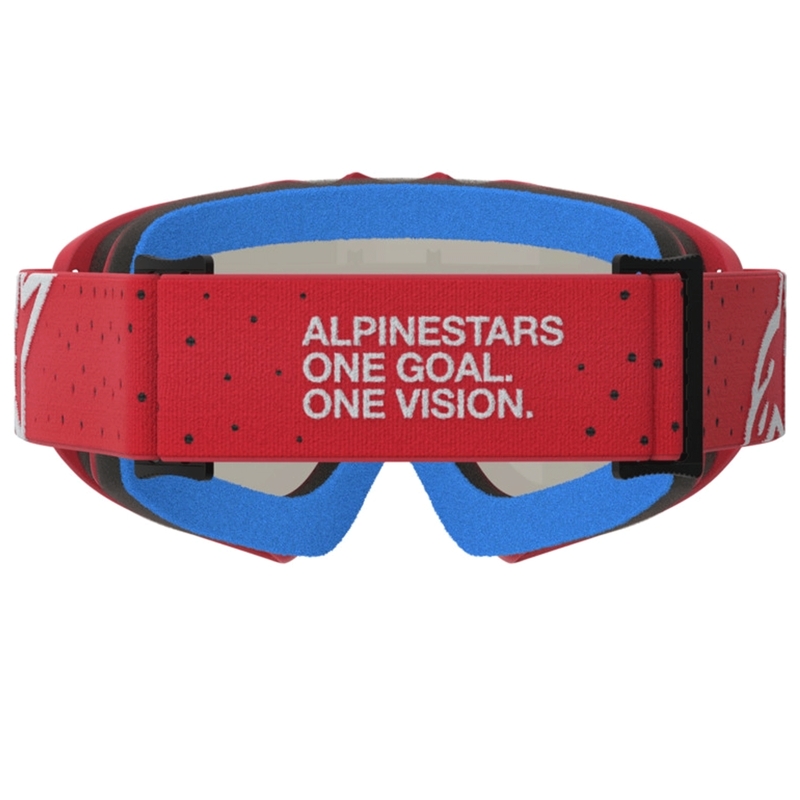 Lunettes de motocross Alpinestars Vision Youth Vesta rouge fluo chromé pour enfants