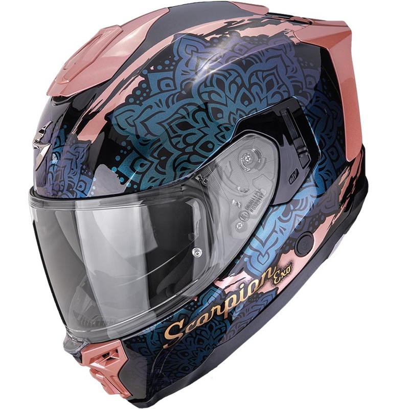 Casque intégral de moto Scorpion EXO-1500 Air Vortex noir-rose-caméléon