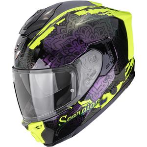 Casque intégral de moto Scorpion EXO-1500 Air Vortex noir-jaune fluo-caméléon