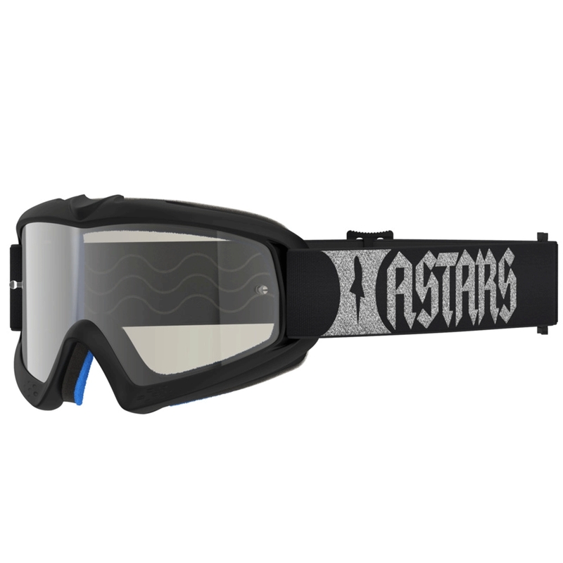 Lunettes de motocross Alpinestars Vision Youth Atrox pour enfants, noir et argent