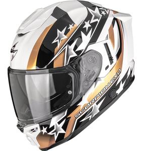 Casque intégral de moto Scorpion EXO-1500 Air Étoile blanc-noir-or