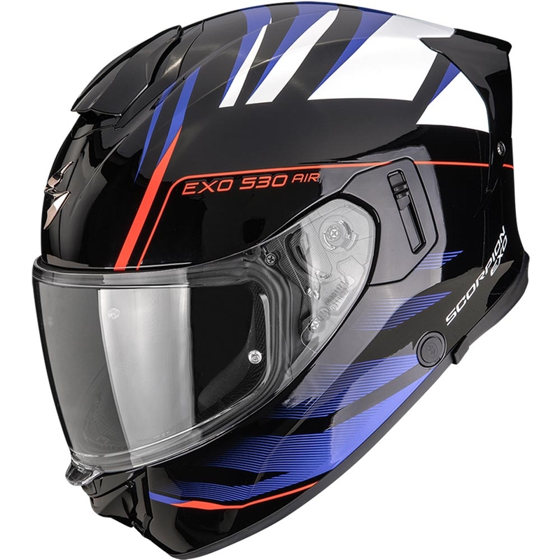 Casque intégral de moto Scorpion EXO-530 Air Tigris noir-bleu-blanc