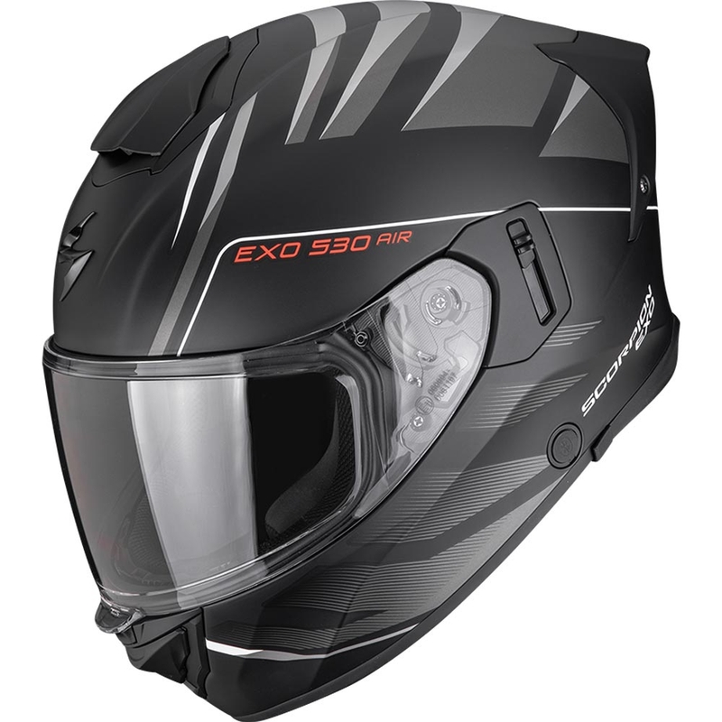 Casque intégral de moto Scorpion EXO-530 Air Tigris noir mat-argent