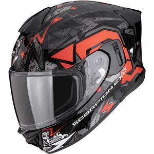 Casque intégral de moto Scorpion EXO-530 Air Meteor noir-argent-rouge