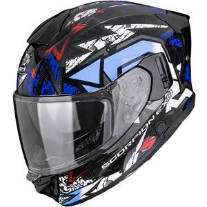 Casque intégral de moto Scorpion EXO-530 Air Meteor noir et bleu