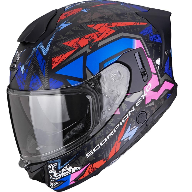 Casque intégral de moto Scorpion EXO-530 Air Meteor noir mat-rose