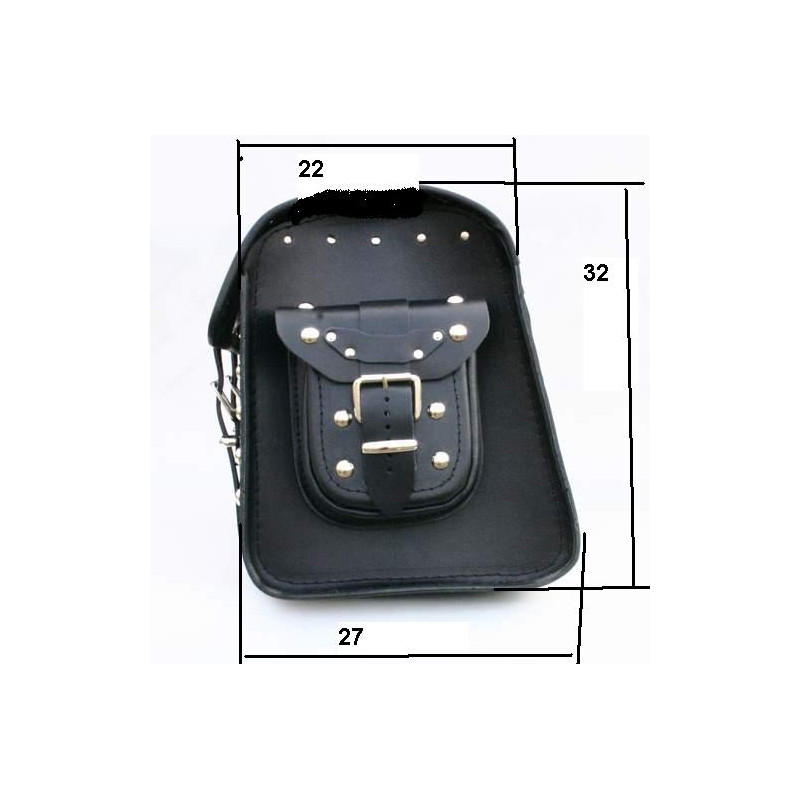 Mallette de moto en cuir Chopper RSA-18B