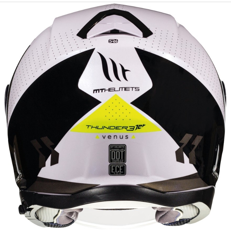 Casque moto ouvert MT Thunder 3 SV Venus noir-blanc-jaune fluo soldes
