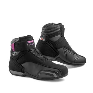 Bottes de moto Stylmartin Vector WP noires et roses pour femmes