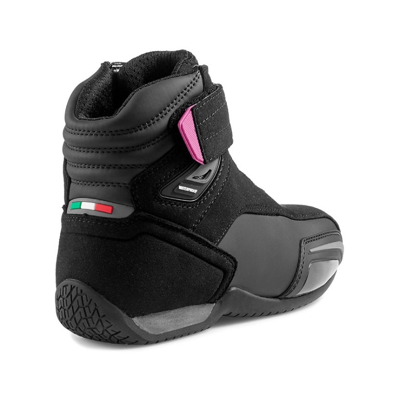 Bottes de moto Stylmartin Vector WP noires et roses pour femmes