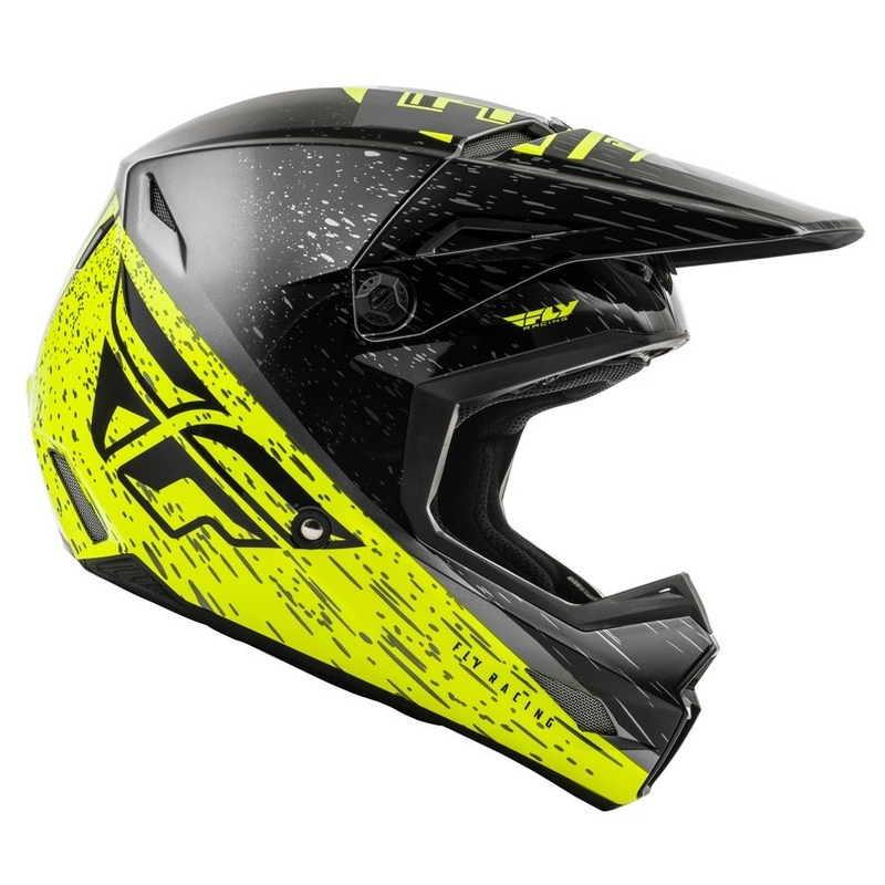 Motokrosová přilba FLY Racing Kinetic K120 černo-šedo-fluo žlutá