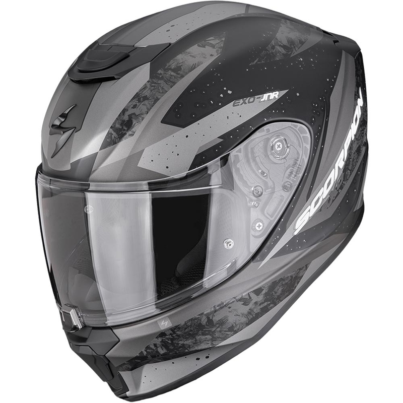 Casque de moto enfant Scorpion EXO-JNR Air Tako noir mat-argent
