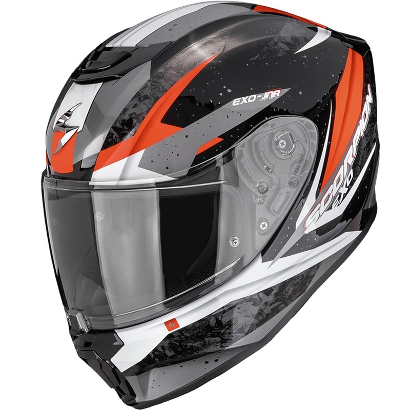 Casque de moto enfant Scorpion EXO-JNR Air Tako noir et rouge