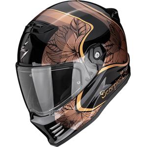 Casque intégral de moto Scorpion Covert FX Ameria noir et or