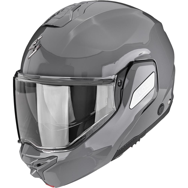 Casque de moto modulable Scorpion EXO-TECH II Solid gris ciment