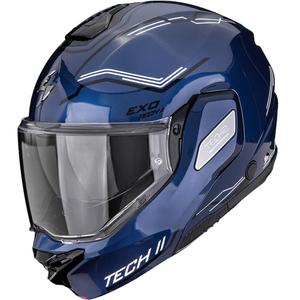 Casque de moto modulable Scorpion EXO-TECH II Dash bleu-noir-blanc