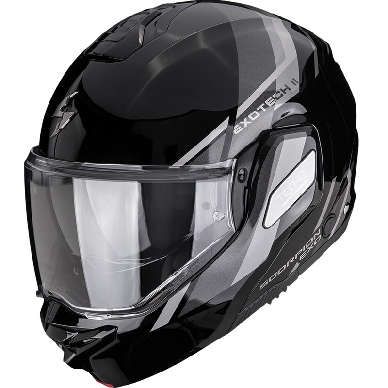Casque de moto modulable Scorpion EXO-TECH II Markus noir et argent