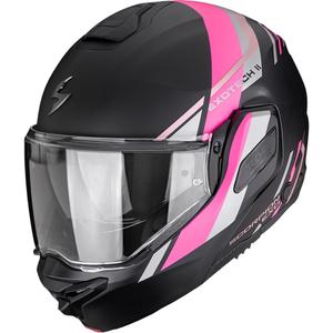 Casque de moto modulable Scorpion EXO-TECH II Markus noir mat-rose