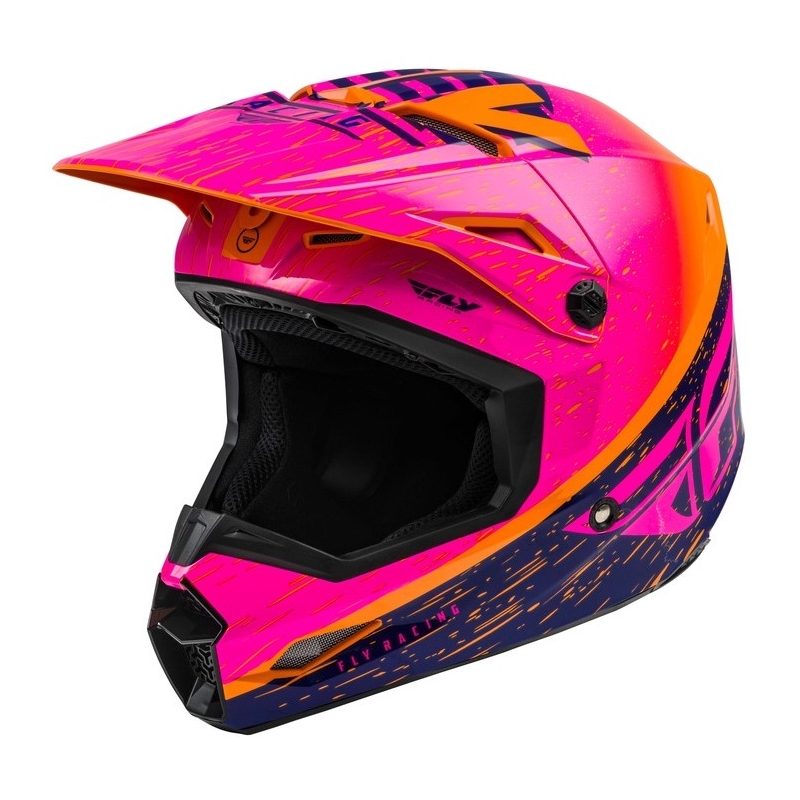 Motokrosová přilba FLY Racing Kinetic K120 oranžovo-růžovo-černá
