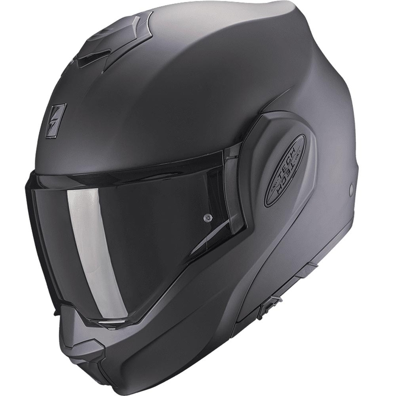 Casque de moto modulable Scorpion EXO-TECH Lite Solid noir mat