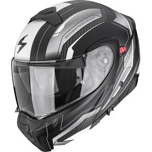 Casque de moto modulable Scorpion EXO-930 EVO Space noir mat-argent-blanc