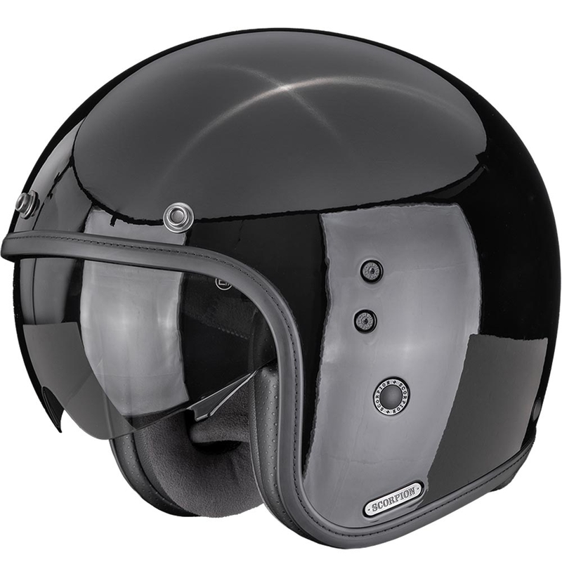 Casque de moto ouvert Scorpion Belfast II Solid Noir