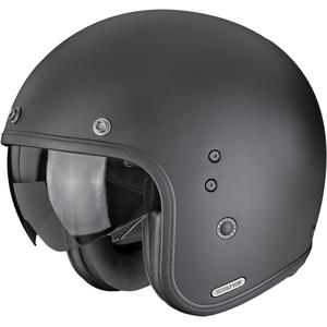 Casque de moto ouvert Scorpion Belfast II Solid, noir mat