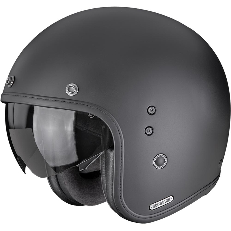 Casque de moto ouvert Scorpion Belfast II Solid, noir mat