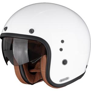 Casque de moto ouvert Scorpion Belfast II Luxe blanc