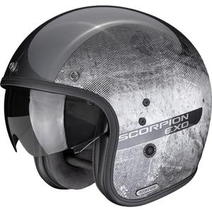 Casque de moto ouvert Scorpion Belfast II Quest argent-noir