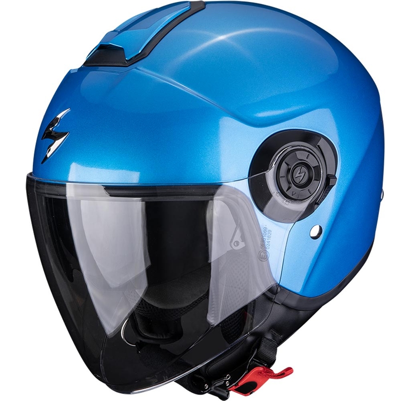 Casque de moto jet Scorpion EXO-CITY II bleu métallisé