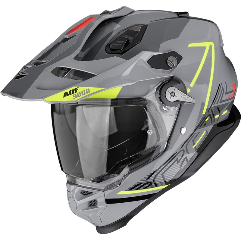 Casque enduro Scorpion ADF-9000 Air Summit argent-jaune fluo