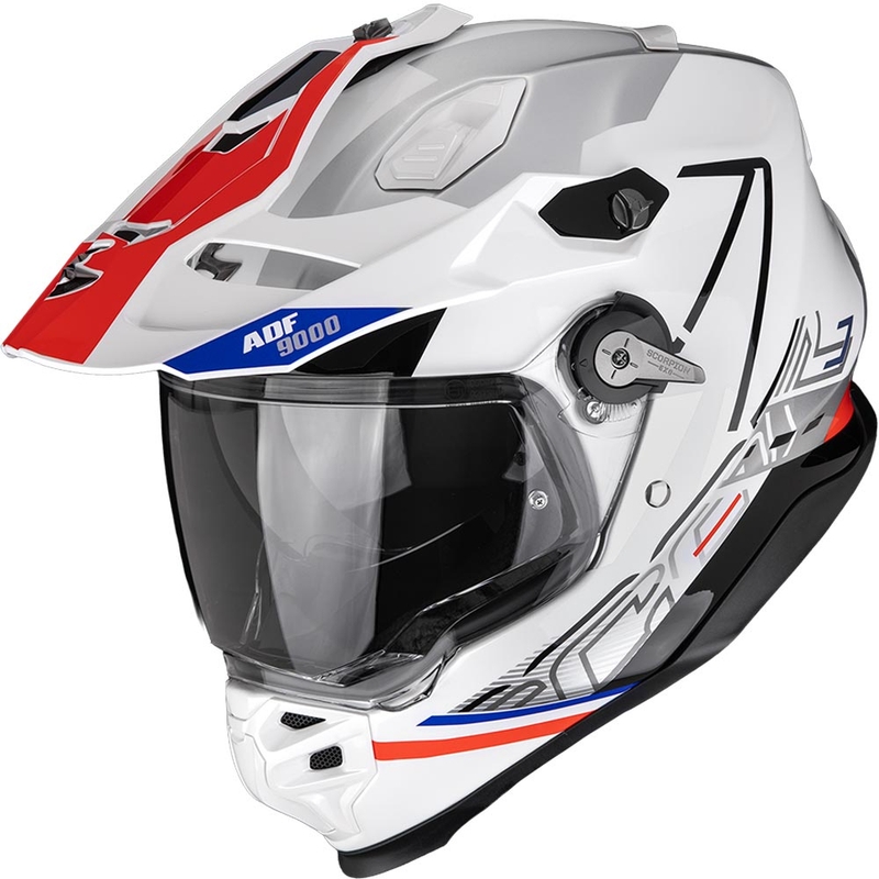 Casque enduro Scorpion ADF-9000 Air Summit blanc-rouge-argent