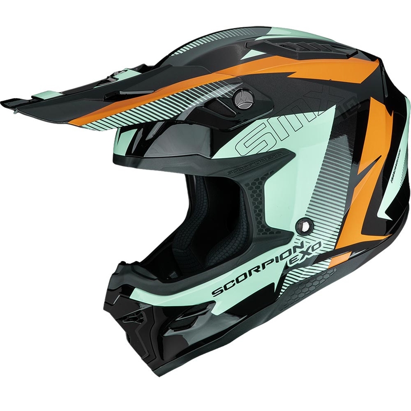 Casque de motocross Scorpion SMX-10 Speed noir-orange-vert