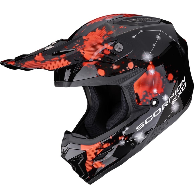 Casque de motocross Scorpion SMX-10 Vibe noir et rouge