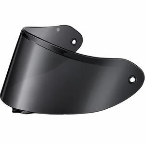 Visière pour casque de moto ZED XD1 pré-équipée pour film FogCity, fumée foncée