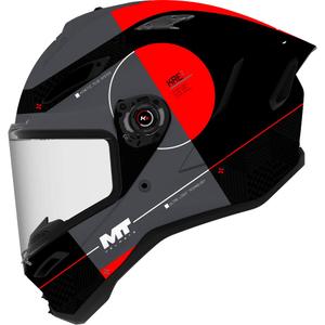 Casque intégral de moto MT KRE 2 Spirit B15 noir-gris-rouge mat-brillant