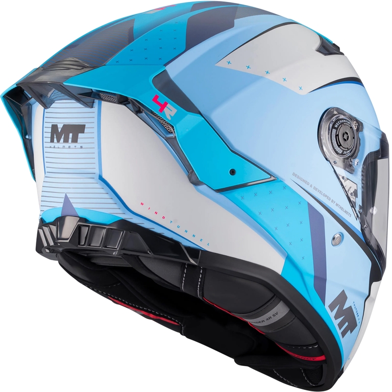 Casque intégral de moto MT Thunder 4 R SV Wind Tunnel C7 bleu-gris mat