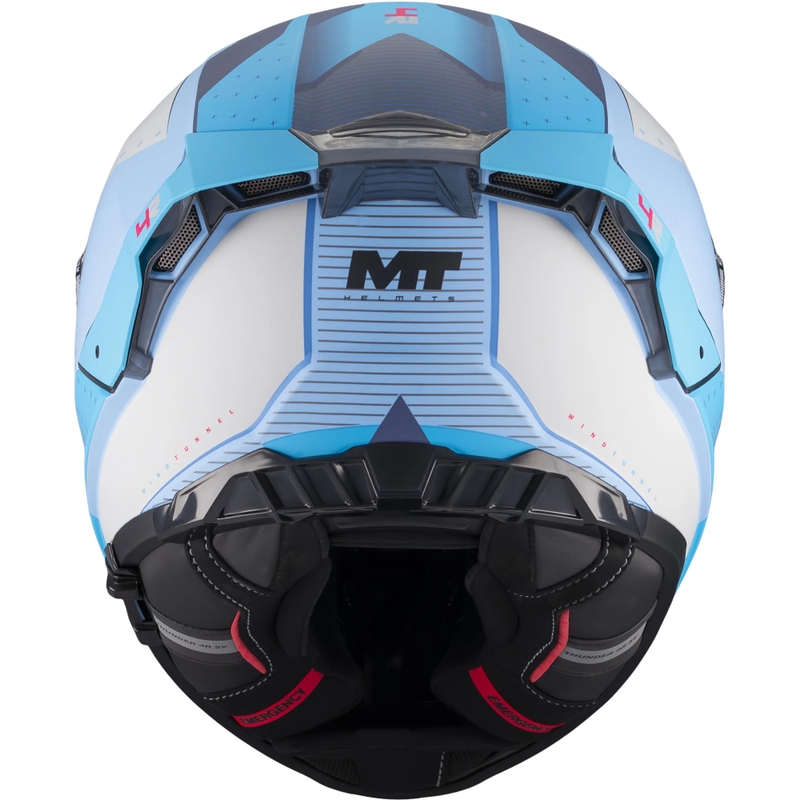 Casque intégral de moto MT Thunder 4 R SV Wind Tunnel C7 bleu-gris mat