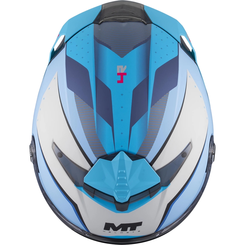 Casque intégral de moto MT Thunder 4 R SV Wind Tunnel C7 bleu-gris mat